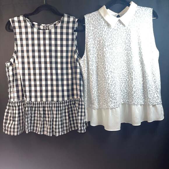 Time and Tru Tops - XL - Lot of 2 Time and Tru Sleeveless Peplum and Collared Top (16-18)